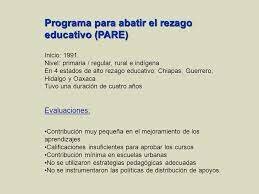 PROGRAMA DE APOYO AL REZAGO ESCOLAR