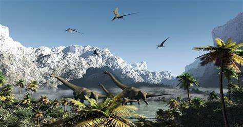 Climate events: four glaciations alternating with warm periods.