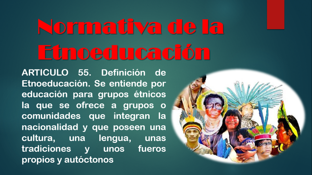 Normativa de etnoeducación