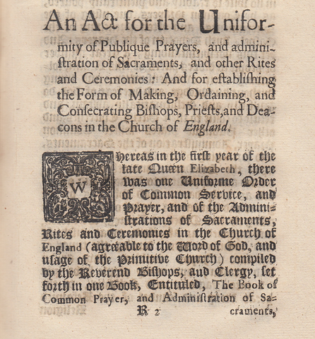 The Act of Uniformity