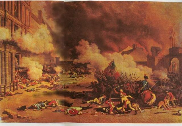 The attack on the Tuileries Palace.