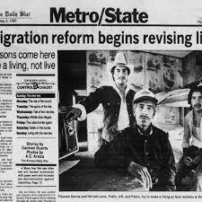 Immigration Reform and Control Act passed and signed into law in the US