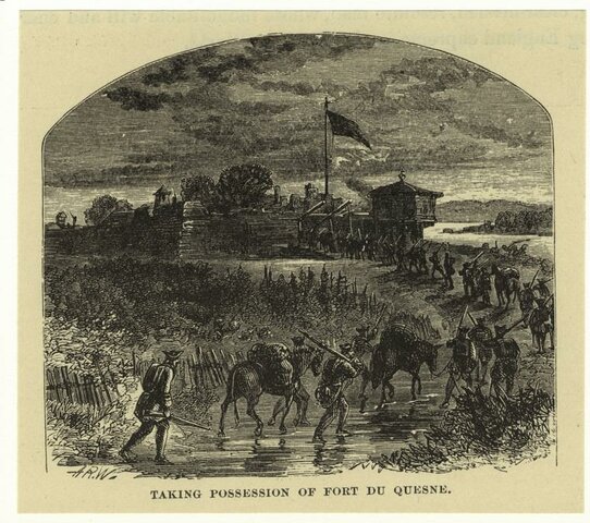 George Washington and his troops attack Fort Duquesne