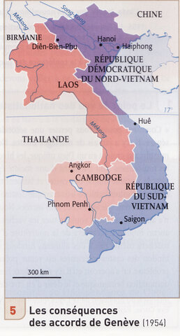 Fin de la guerre d'Indochine.