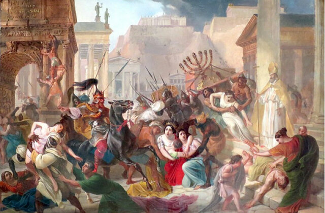 2º Saqueo de Roma por los vándalos (2 al 17 de junio de 455): interceden León Magno en Roma, y Deogratias en Cartago