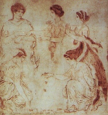 Mujeres jugando a las tabas