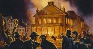 Incendie du parlement à Montréal