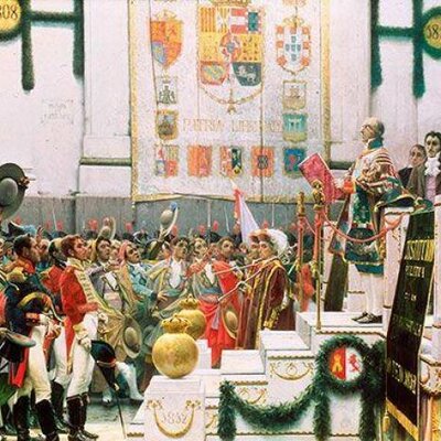 Timeline: Crisis de la monarquía borbónica. La Guerra de la Independencia y los comienzos de la revolución liberal. La Constitución de 1812.