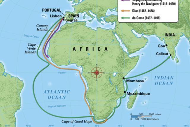 Días got to the tip of Africa