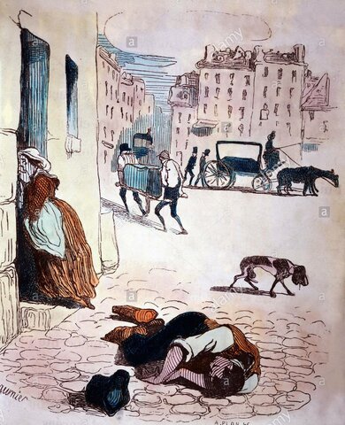 Première victime du choléra à Paris