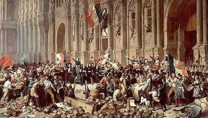 LAMARTINE FRENTE AL AYUNTAMIENTO DE PARÍS RECHAZA LA BANDERA ROJA