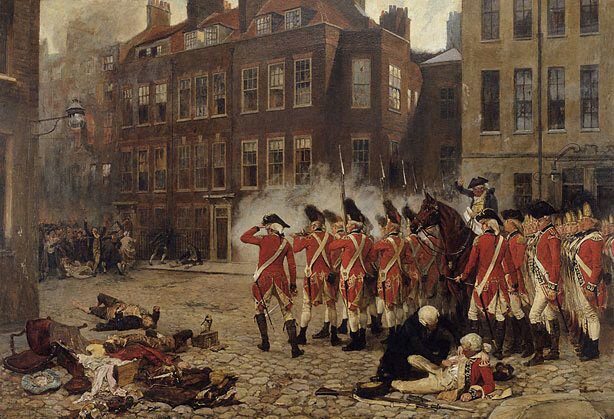 1,000's of redcoats in Boston