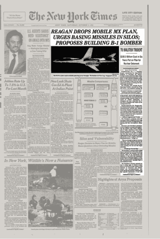 Military buildup (B-1 Bomber and MX missiles)