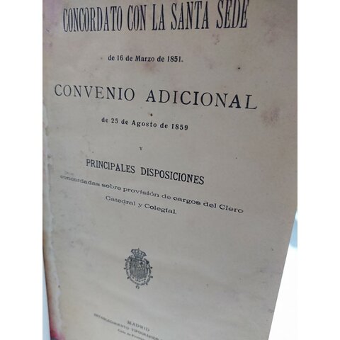 Concordato con la Santa Sede.