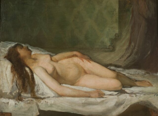 Mujer desnuda dormida - Rosales