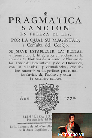 SE PUBLICA LA PRAGMÁTICA SANCIÓN. NACE LA FUTURA REINA ISABEL II