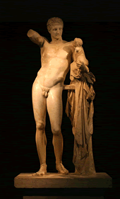 GRECIA. ESCULTURA. Hermes con Dionisos 350-330 a.C.