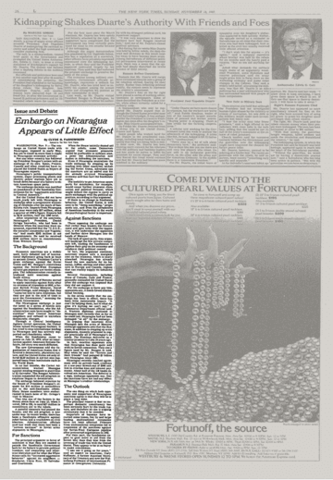 Embargo on Nicaragua