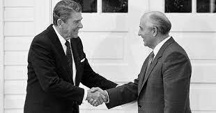 Reagan and Gorbachev meet in Iceland