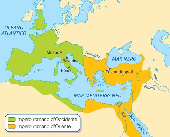 L'IMPERO ROMANO VIENE DIVISO