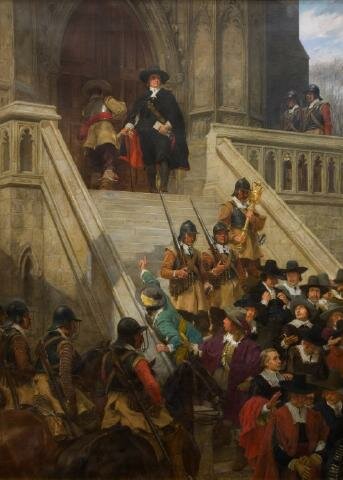 Colonel Pride enters Parliament and arrests 45 MPs. Beginning of the Rump