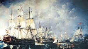 España entra en guerra con Reino Unido. Batalla del cabo de San Vicente (victoria  británica).