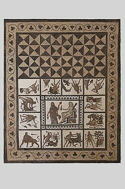 Mosaico de los trabajos de Hércules