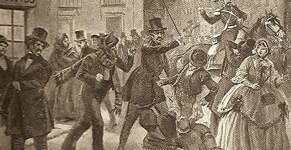 Protesta estudiantil en la Noche de San Daniel.