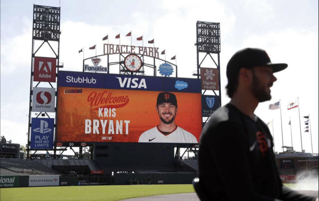 Giants acquire all star Kris Bryant from the Chicago Cubs at the trade deadline to bolster their lineup