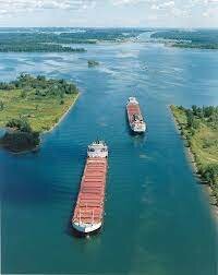 Queen Elizabeth, Prime Minister John Diefenbaker and U.S. President Dwight Eisenhower officially opened the St. Lawrence Seaway
