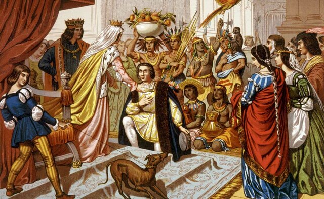 Columbus starting his Indian and Asian journey