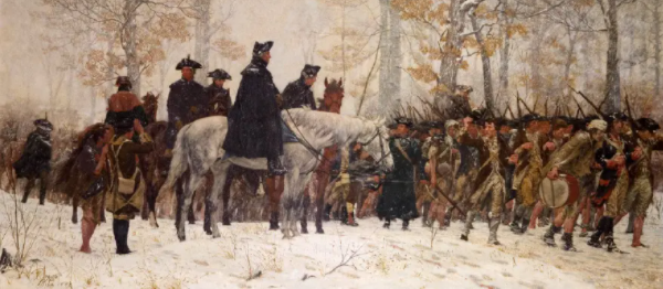 Washington arrives on outskirts of Boston with Continental troops