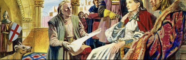 Columbus approaches king of Portugal