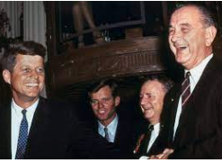 John F. Kennedy assassination  and Lyndon Johnson becomes President.