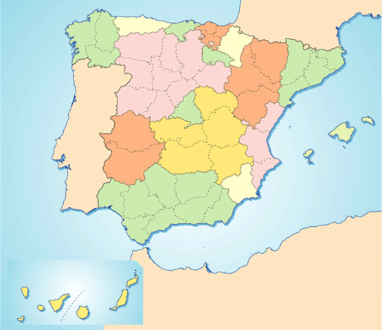 División provincial de Javier de Burgos.
