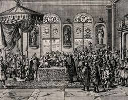 Issuing the Edict of Nantes