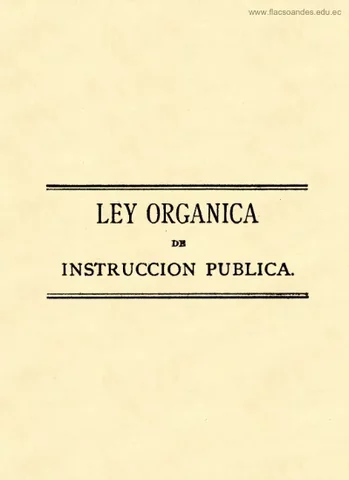 Ley de Instrucción Pública.