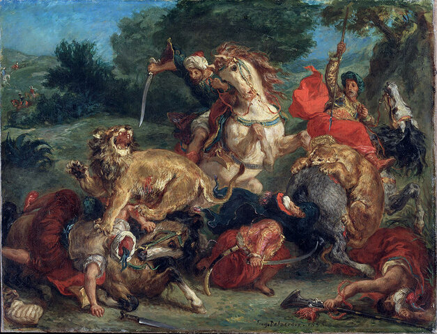 Caccia ai leoni (Delacroix)