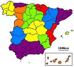 División provincial de Javier de Burgos.