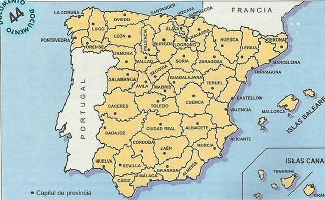 División provincial de Javier de Burgos.