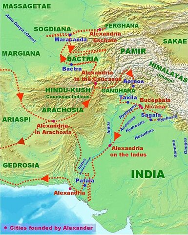 Incursion des troupes d’Alexandre le Grand en Inde