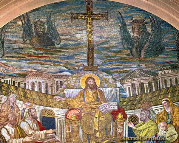 Cristo en Majestad (Maiestas Domini). Basilica de Santa Prudenciana, Roma.