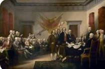 The signing of the Declaration of Independence