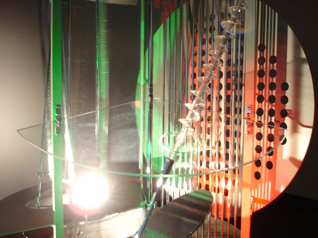 Laszlo Moholy-Nagy creates light-space-modulator