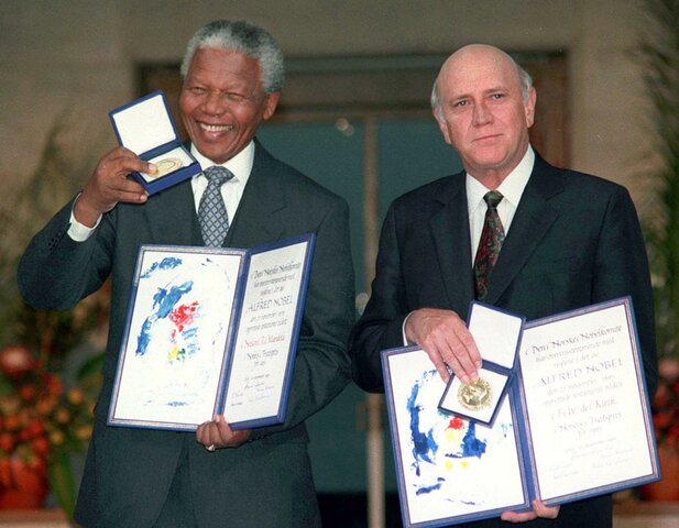 Klerk and Mandela Awarded Noble Piece Prize