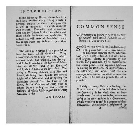 Thomas Paine Publishes "Common Sense"