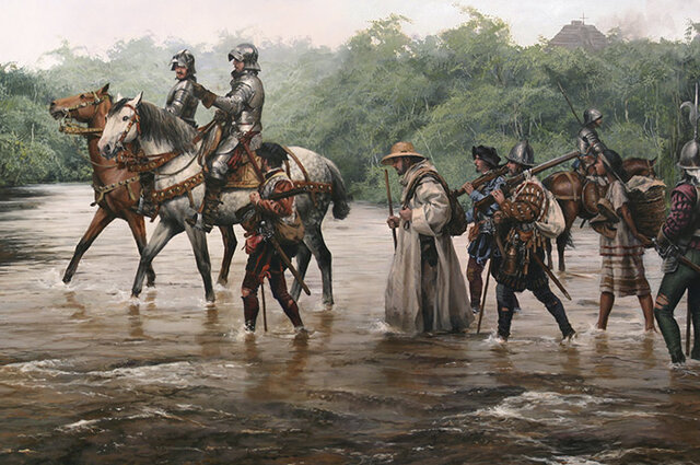 Cortés inicia la marcha hacia Tenochtitlán