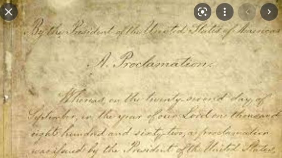 emancipation proclamation