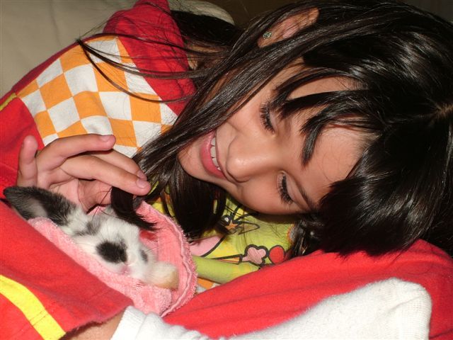 Eu e meu coelho Bolinha./ mariana ramos