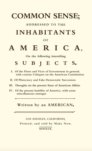 "Common Sense" published by Thomas Paine